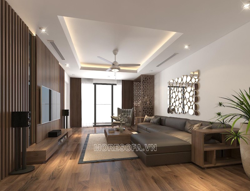 Ghế sofa góc gỗ tự nhiên